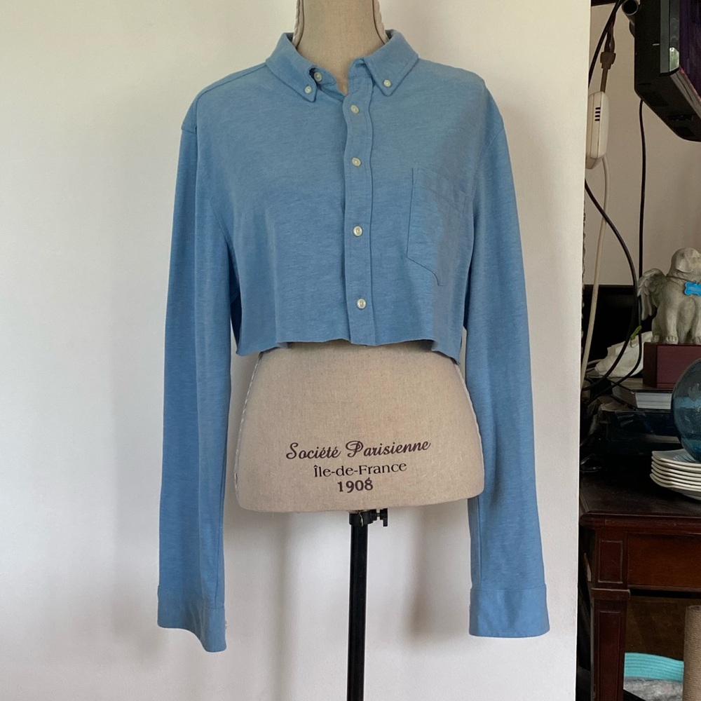 crop top button up